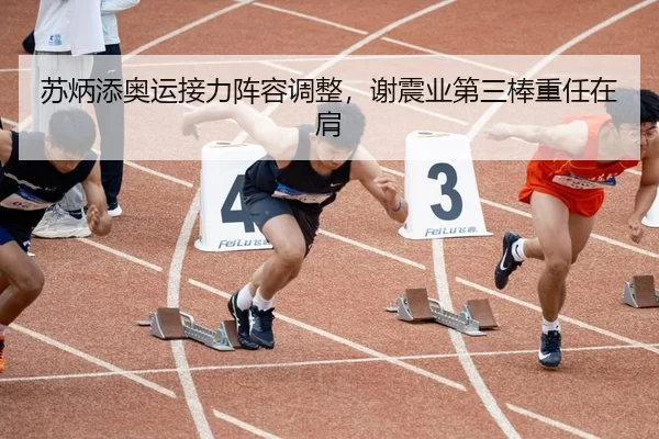 苏炳添奥运接力阵容调整，谢震业第三棒重任在肩